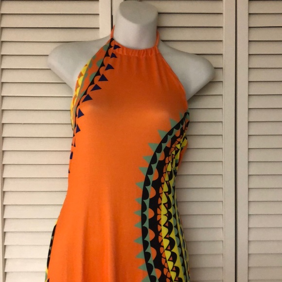 Orange strapless Sundress - Picture 2 of 6